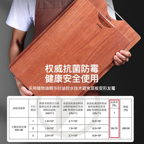 German CCKO imported solid wood cutting board household cutting board chopping board kitchen chopping board sticky board ebony whole wood board