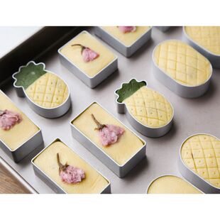 10Pcs Square Rectangle Pineapple Shape Pie Cake Cookie Mold