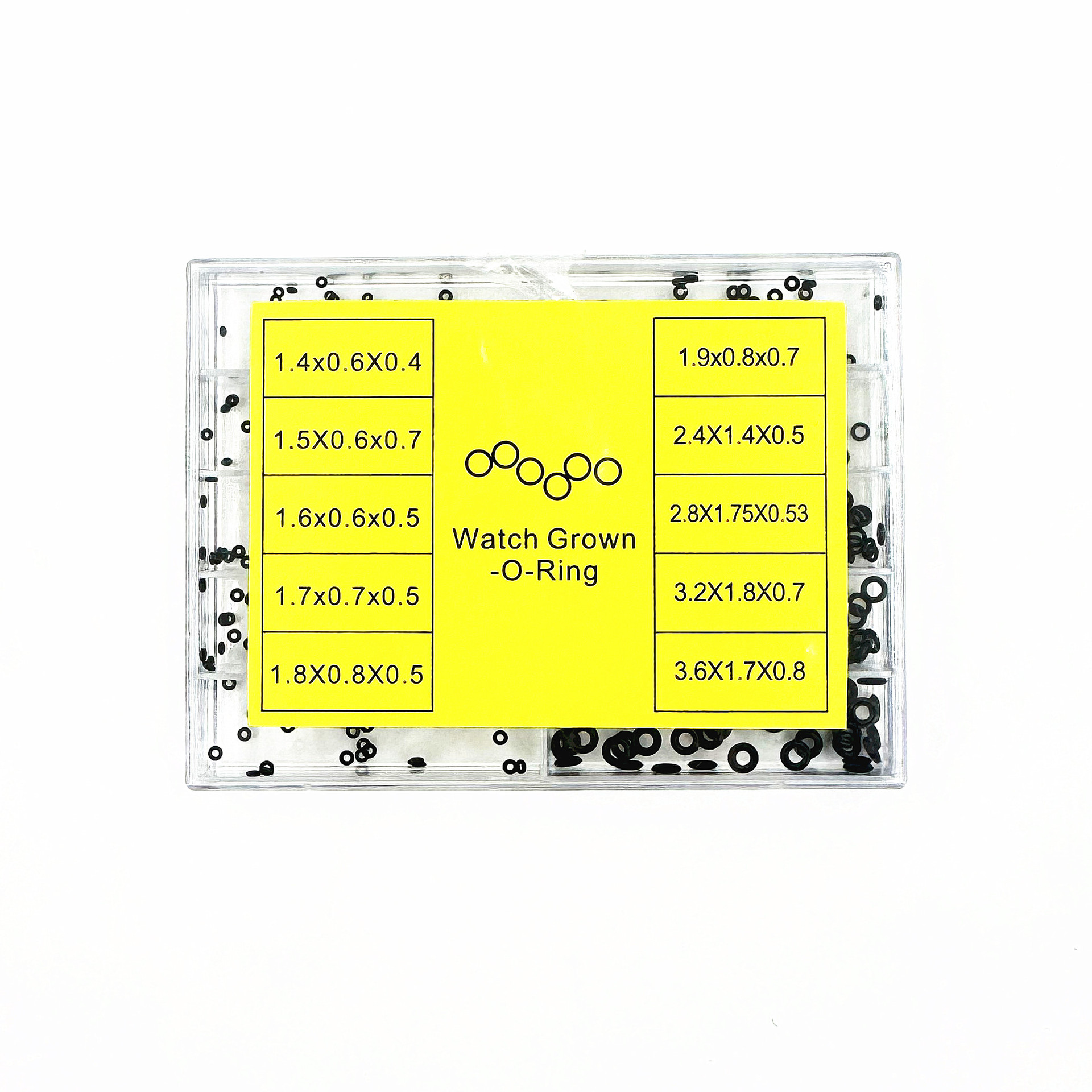 手表配件修表工具 手表把头防水圈黑色密封圈 表冠防尘圈10种规格