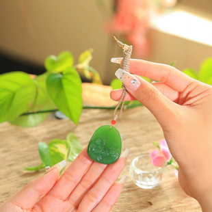 Jin Yu Tang Blossoms See Buddha Xinjiang Hetian Jasper Maitreya Buddha Pendant Delicate and Oily Authoritative Identification Straight Hair