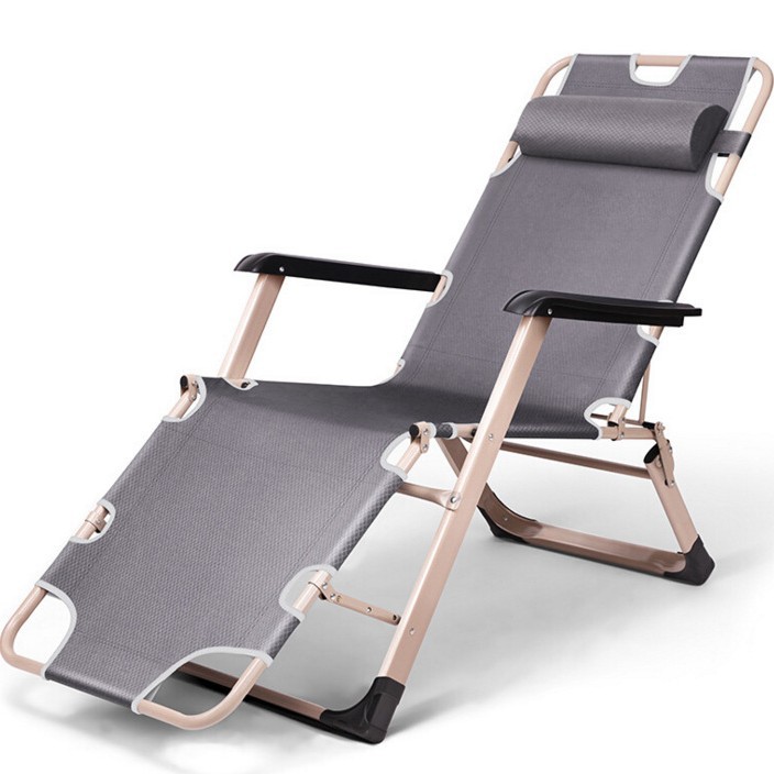 [Daxuan Outdoor] Silla plegable de dos lados de lujo, cómoda con almohadilla de algodón, sillón reclinable de doble propósito para el almuerzo