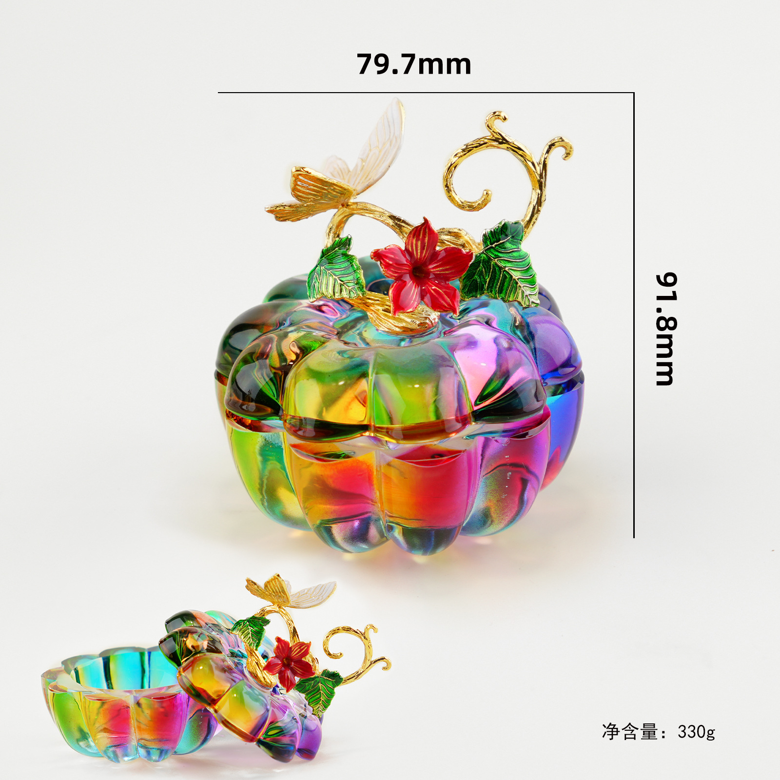 Nuevo estilo transfronterizo de alta calidad nail art bowknot taza de cristal cuadrada taza de lavado de lápices taza de cristal líquido