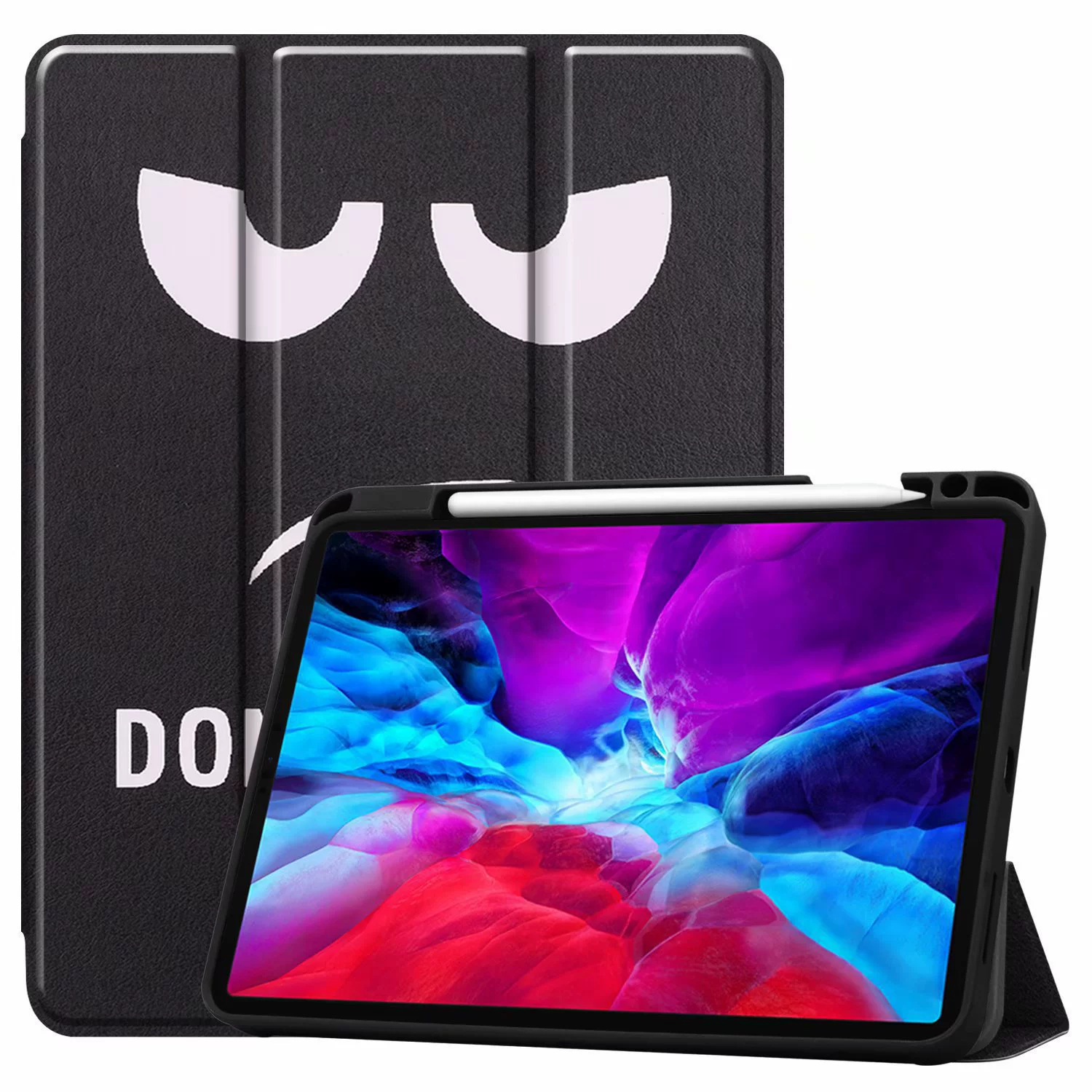 Подходящий для ipad pro11/12.9 дюймов TPU кожаный чехол с отделением для стилуса и чехол для iPad 10.2 дюймов Custer защитный