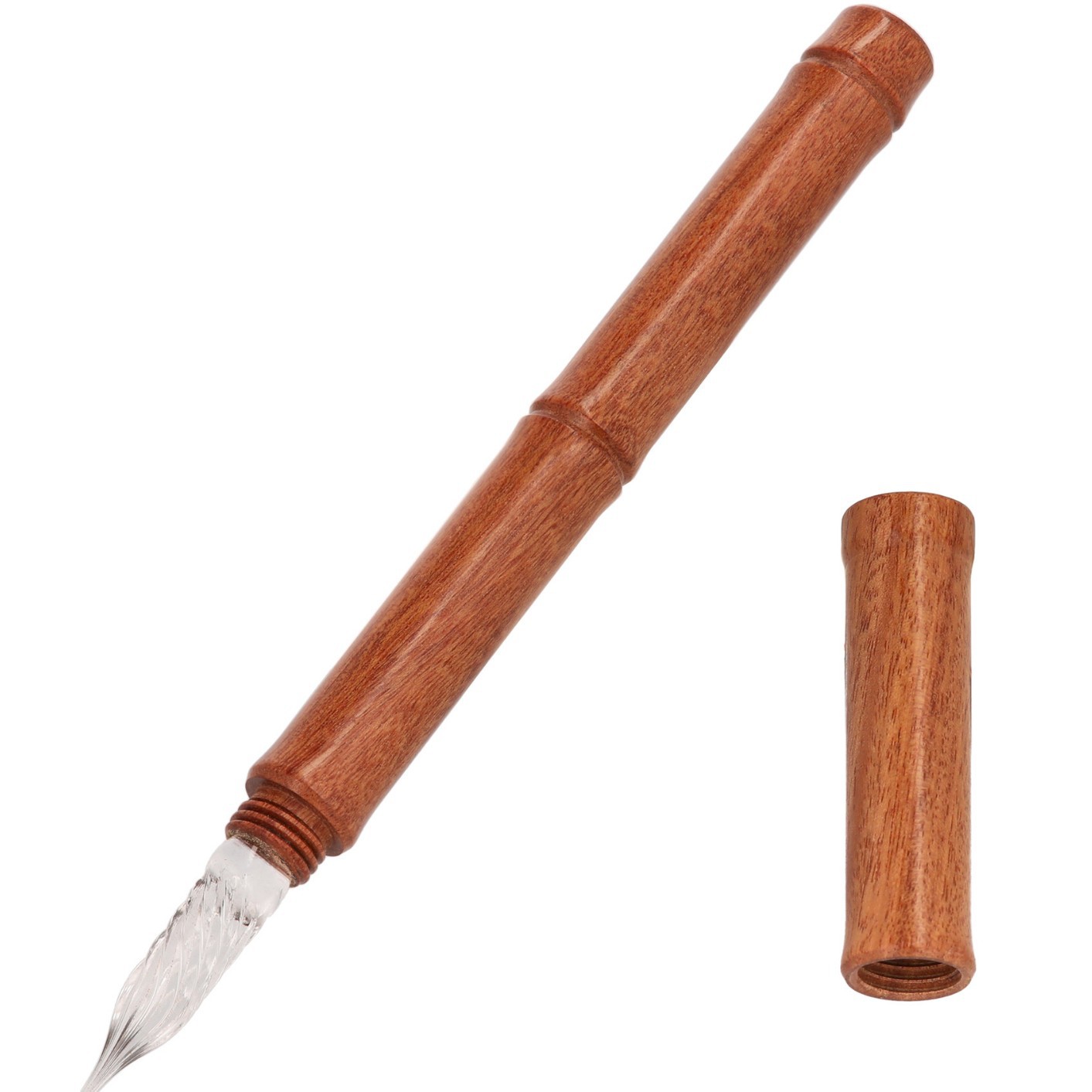 Bamboo Wooden Pen Dip Pen Set with Glass Dip Nib