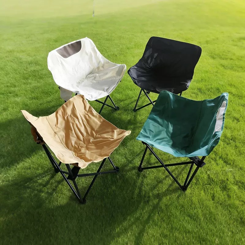 Silla de luna plegable al aire libre acampamiento al aire libre resistente al agua playa portátil de arte de dibujo silla de descanso