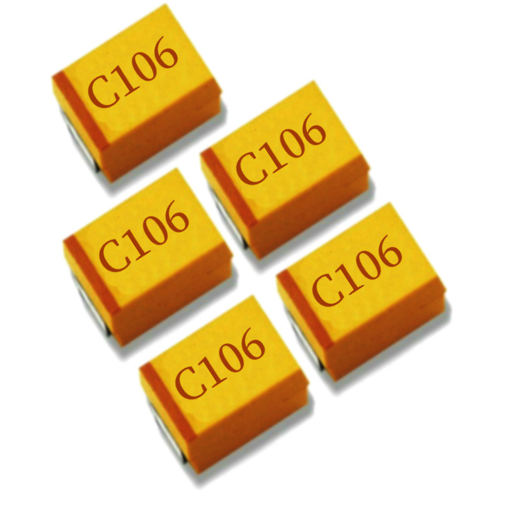 贴片钽电容国产容电TANCAP工厂直销电解电容CA45-106K016AT壳号AB