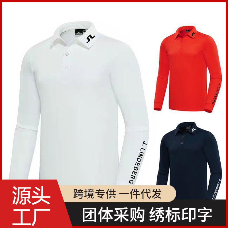 New Golf Clothing Men's Spring & Fall Long-Sleeved T-Shirt Polo Shirt Sports Top Golf Uniform Breathable