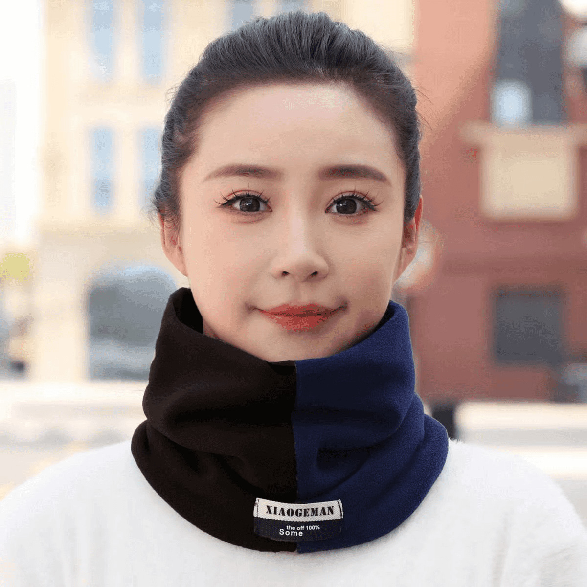 Black and blue [1 pack] outdoor warm scarf