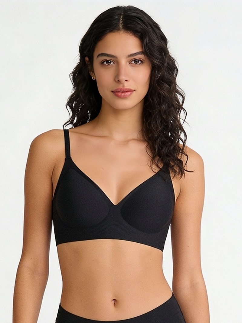 Wireless Seamless Bra Sexy Lingerie With Cross Back Design_voghion.com