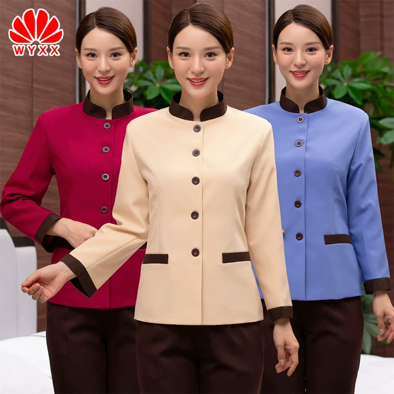 Уборка рабочей одежды женский костюм с длинным рукавом осенне-зимняя одежда собственность отель гостевой номер уборка отеля тетя официант форма