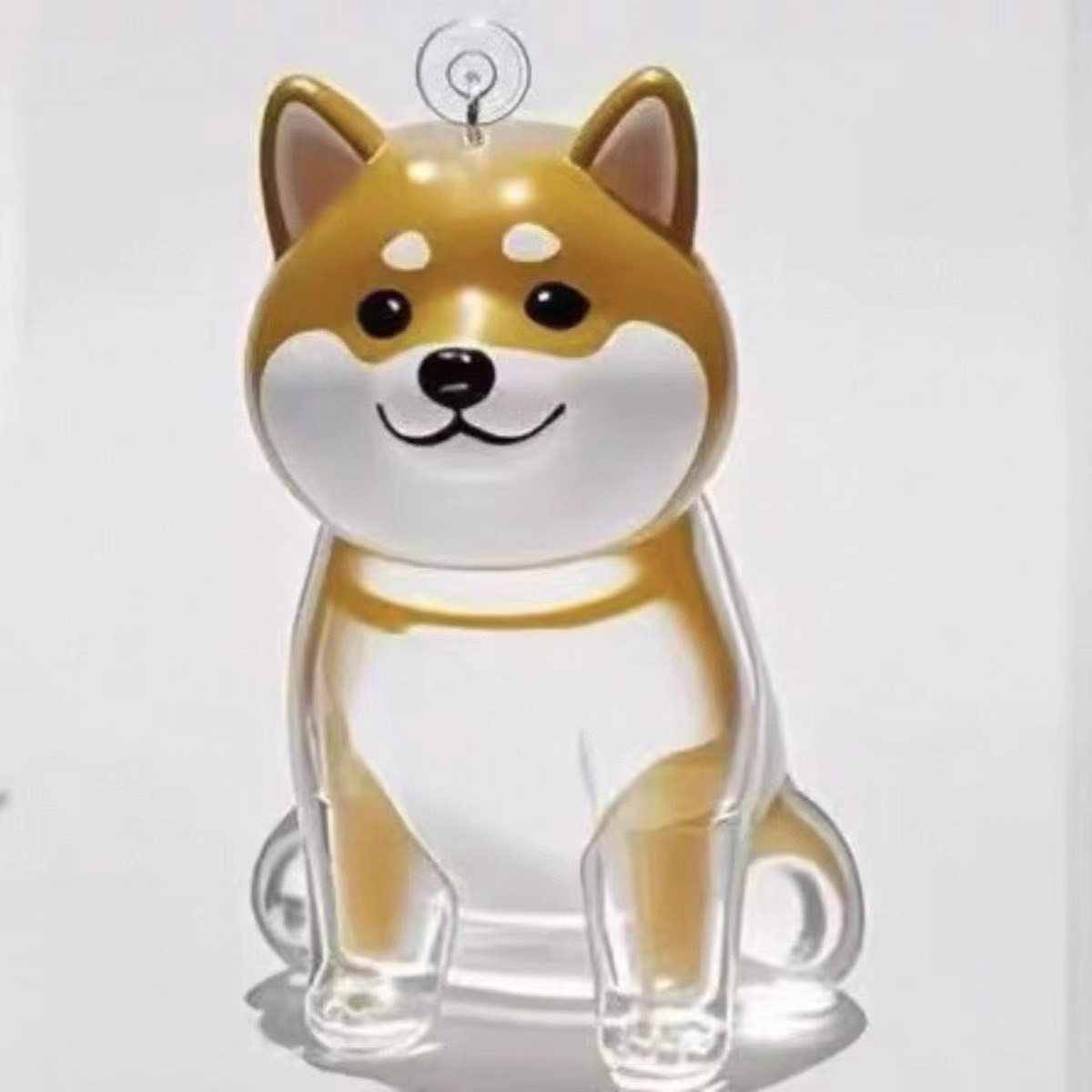 ペットの髪のペンダントかわいい子犬の毛透明収納ボックス猫と犬の形のクリエイティブペンダントキーホルダー