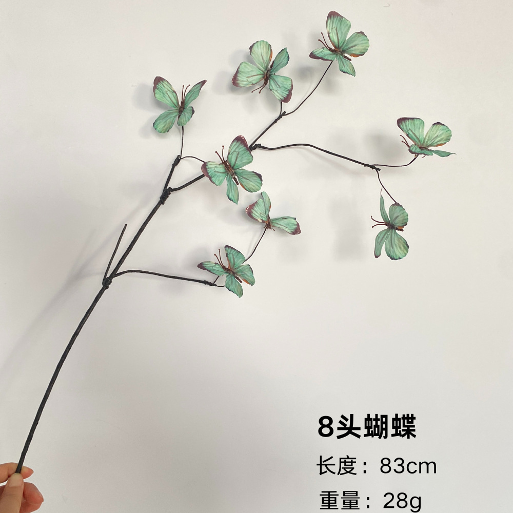 8 mariposas verdes 83cm28g