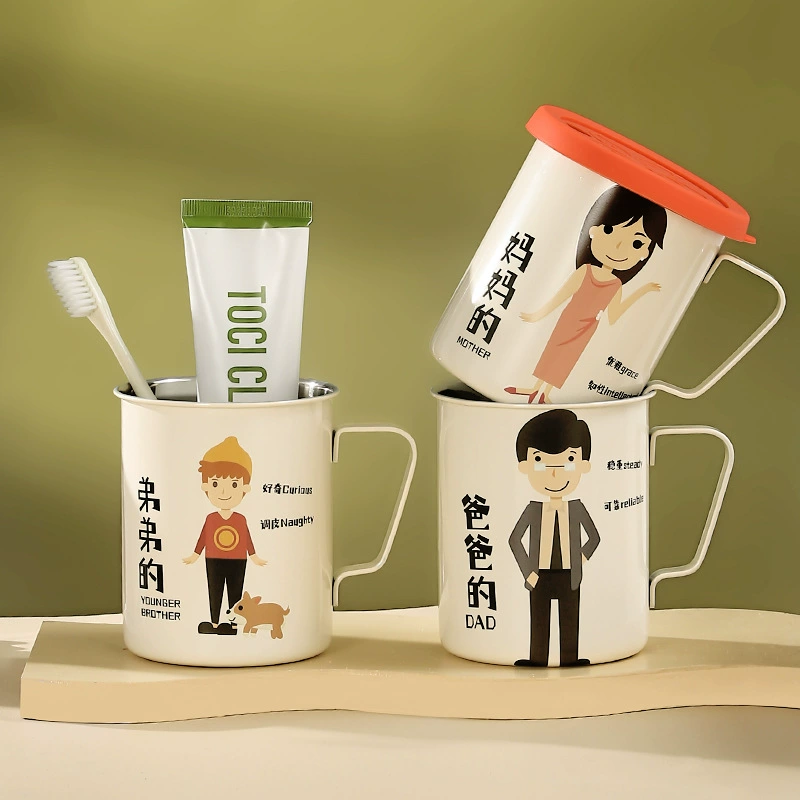 Cartoon fashionable creative children's mouthwash stainless steel, stainless steel AISI 304, wholesale