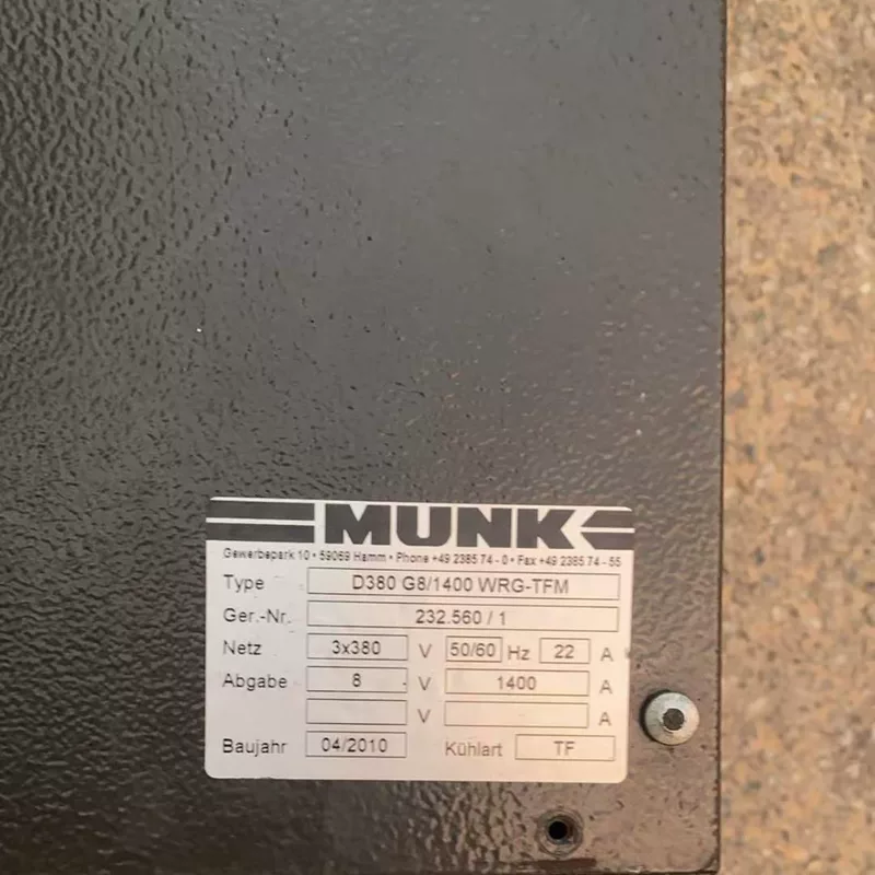 Преобразователь MUNK D380G8/1400 WRG-TFM 8V 1400A DC источник питания