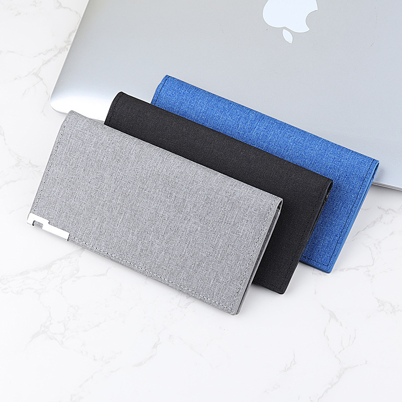 Men's Long Canvas Wallet, Ultra-Thin, Suitable for College Students, with Multiple Card Slots, Personalized Wallet for Women, Can Hold Driver's License, Trendy