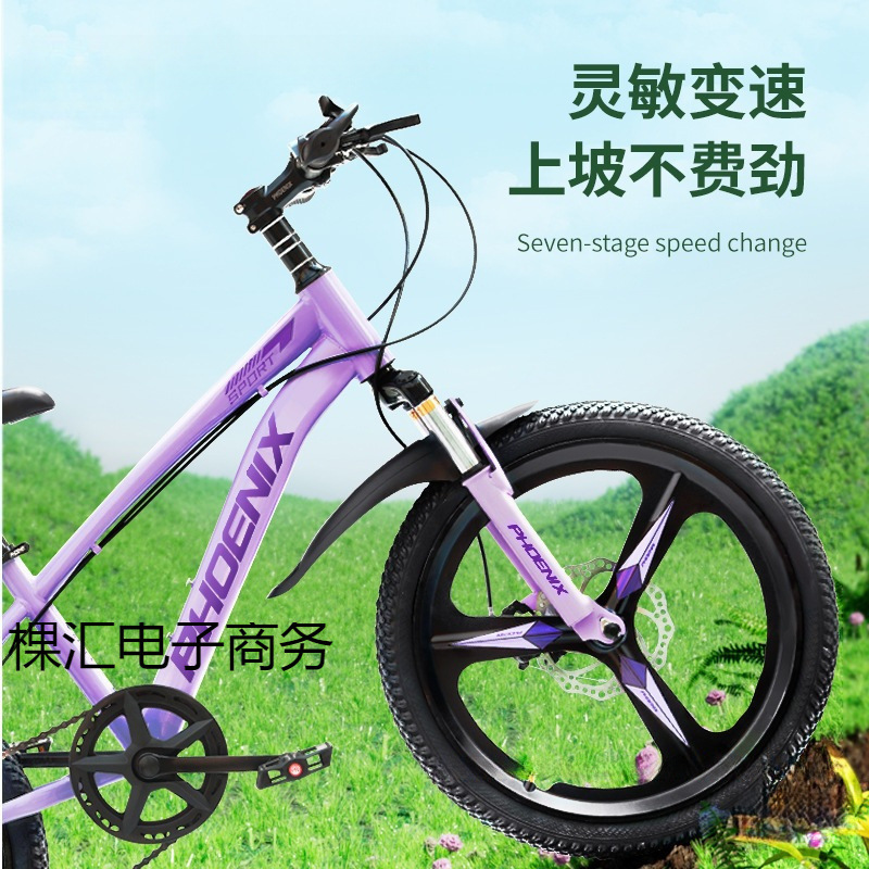 Zhongfeng Children's Bicycle Disc Brake Primary School Student Mountain Bike Girl's Bicycle Girl's Variable Speed Large Size