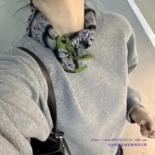 护颈65方巾丝巾女2024新款小围巾女秋冬季棉麻脖子围脖三角巾