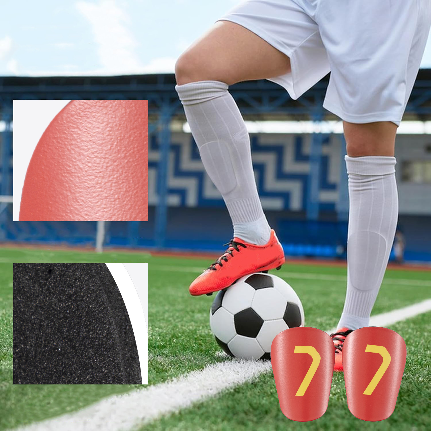 Parastinchi da calcio, ginocchiere solide per allenamento polpacci, inserti per parastinchi, protezioni per gambe, protezione per gambe, inserto per la parte inferiore della gamba_voghion.com