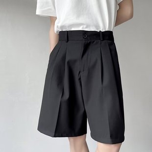 Dk Uniform Yuppie Suit Shorts Men's Straight Drape Five-Point Pants Korean Style Trendy Student College Style Pants