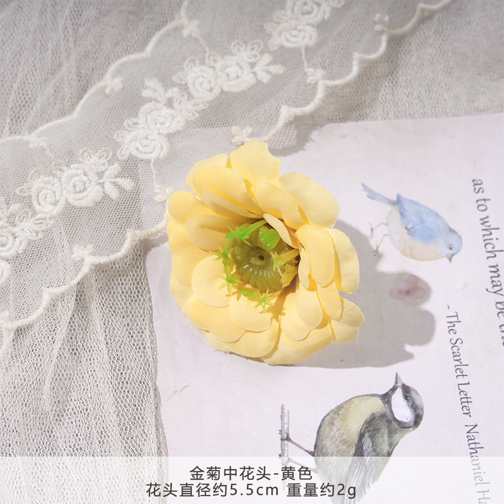YG-황금 국화 중간 꽃 머리-노란색