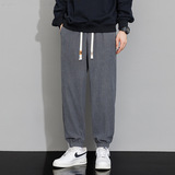 Вельветовые осенние спортивные повседневные брюки для отдыха подходит для мужчин и женщин, дышащие штаны, 300 грамм, свободный крой