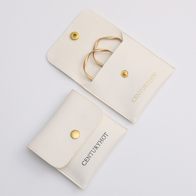 [Fábrica directa] marrón de alta gama de cuero de imitación pu joyería bolsa de la hebilla