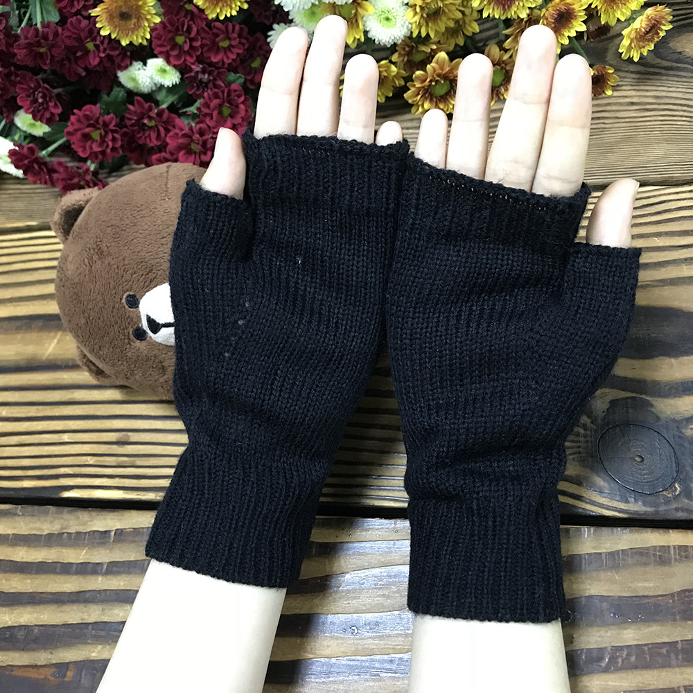 Cute Style Women's Cute Mushroom Knitted Fabric Gloves 1 Pair