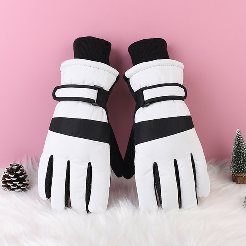 Men and Women Winter Touch Screen Fleece Lined Thick Warm Waterproof Windproof Outdoor Couple Cold Proof Electric Bike Riding Gloves