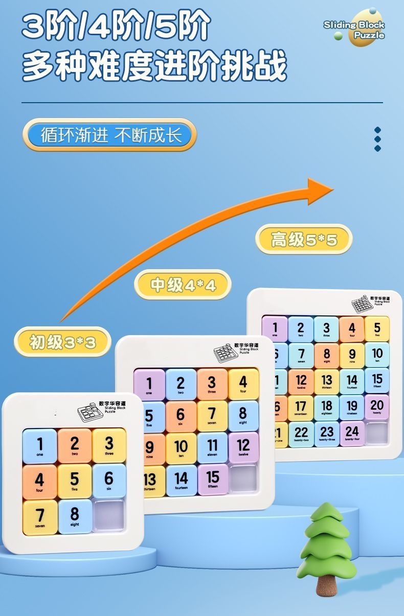 Rompecabezas de bloques deslizantes magnéticos para niños, rompecabezas de matemáticas de carretera Huarong, juguetes educativos interactivos, juegos de mesa divertidos, regalo para niños