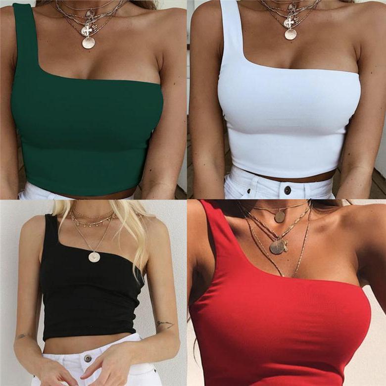 Summer Ladies Crop TOPS Cross -border Women's Shop Short Top Shirt…