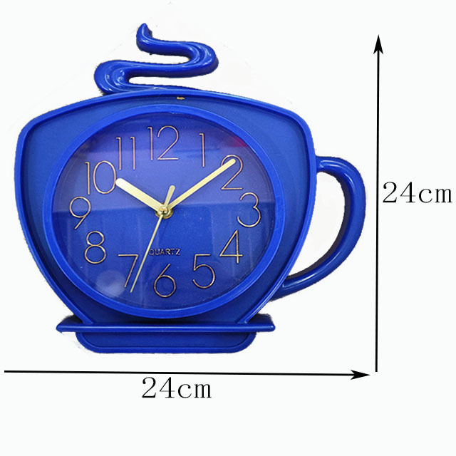 Reloj de pared moderno con diseño cartoon retro - Movimiento de cuarzo silencioso con segundos continuos - Fuente clara - Para decoración personalizada