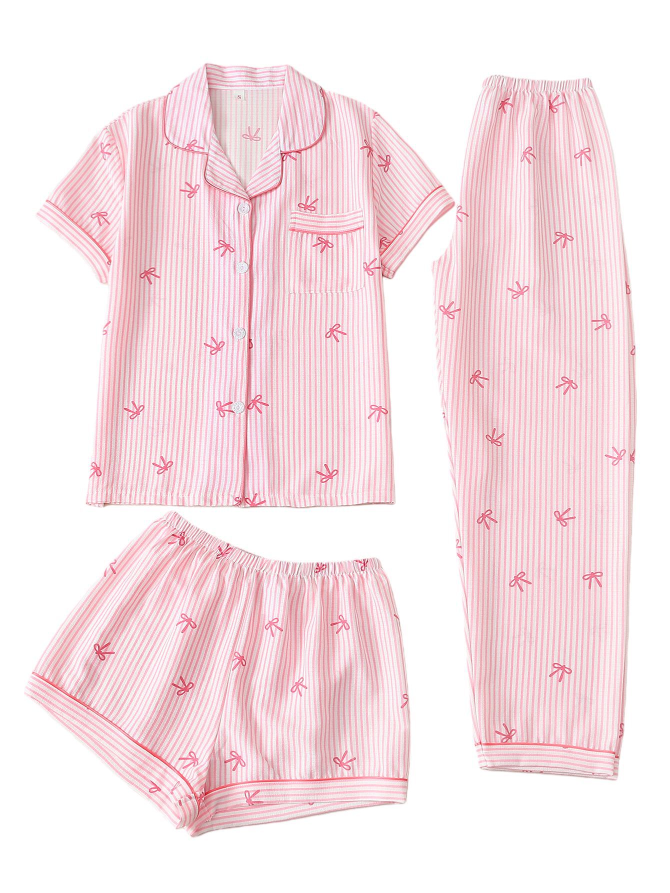 2026 nueva explosión de burbujas transfronterizas pijamas arrugados de manga corta de mujer pantalones cortos pantalones largos transfronterizos set de ropa del hogar al por mayor