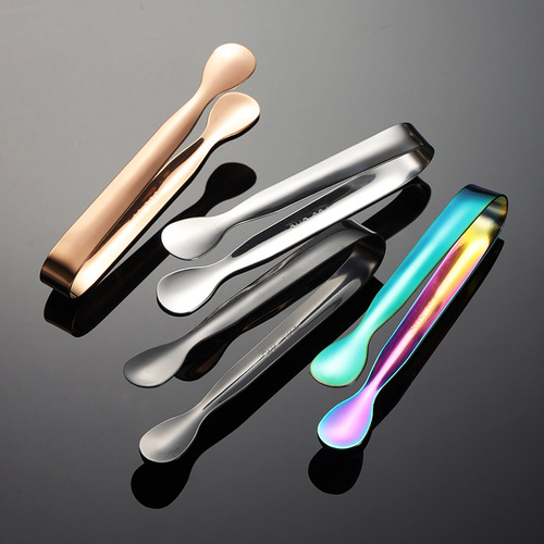 Aion 304 stainless steel round head sugar clip small ice clip titanium plated colorful hotel towel clip food clip