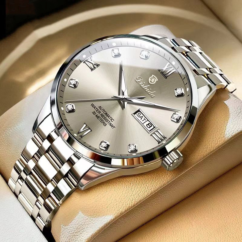 A generation of new watches wholesale double calendar non-automatic mechanical watches business trend men's watches men's watches