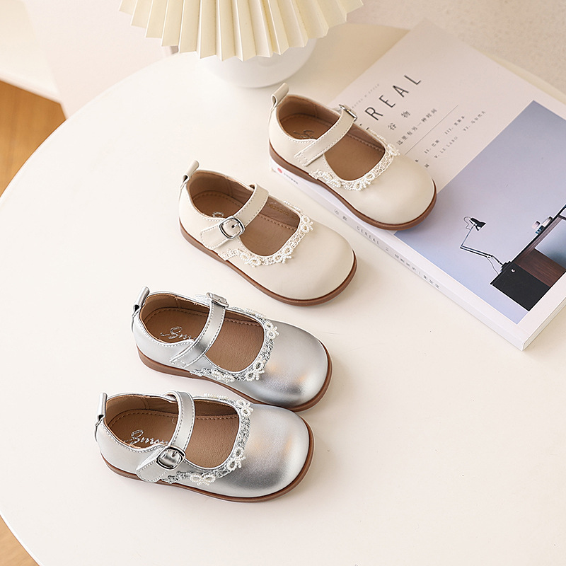 Girls' Princess Shoes 2025 Spring and Autumn New Style Little Chanel Style Soft Sole Children's Single Shoes Baby Leather Shoes