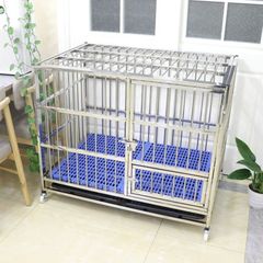 304不锈钢狗笼 大型中型小型犬单层双层室内带厕所宠物子母狗笼子