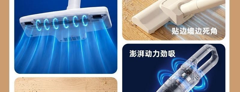 All-in-one vacuum cleaner with strong suction, portable, wireless, convenient for car use, pet hair and mite removal, super powerful, suitable for home use and other purposes