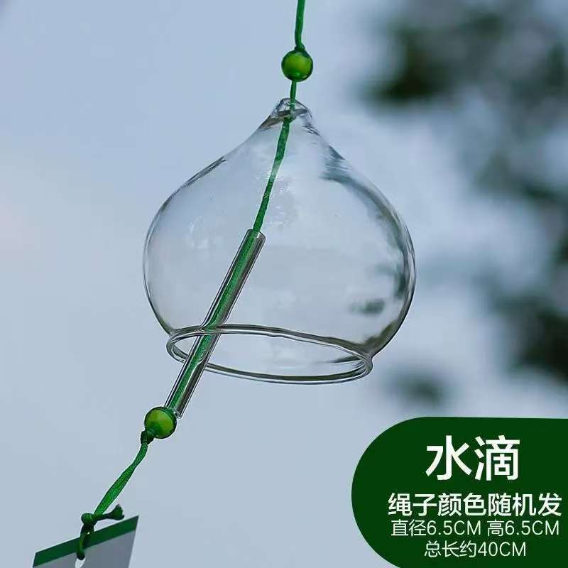 クリエイティブ diy 風鈴素材日本透明ガラス風鈴吊り鐘絵画手作り活動落書き風鈴|undefined