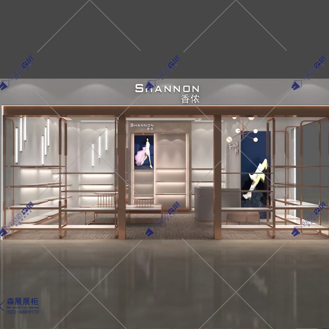 重庆森展鞋店展柜时尚精品展示柜母婴店展架展示柜