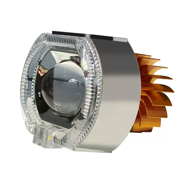 2.5inch Motorcycle Light Bulb Electric Vehicle Led Built-In Headlight Angel Eye Devil Eye Lens High and Low Beam Spotlight