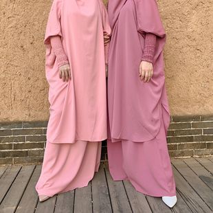 2021Loriya Aliexpress Amazon Large Swing Pure Color Robe Suit Dress Xklr459 Fashionable Elegant