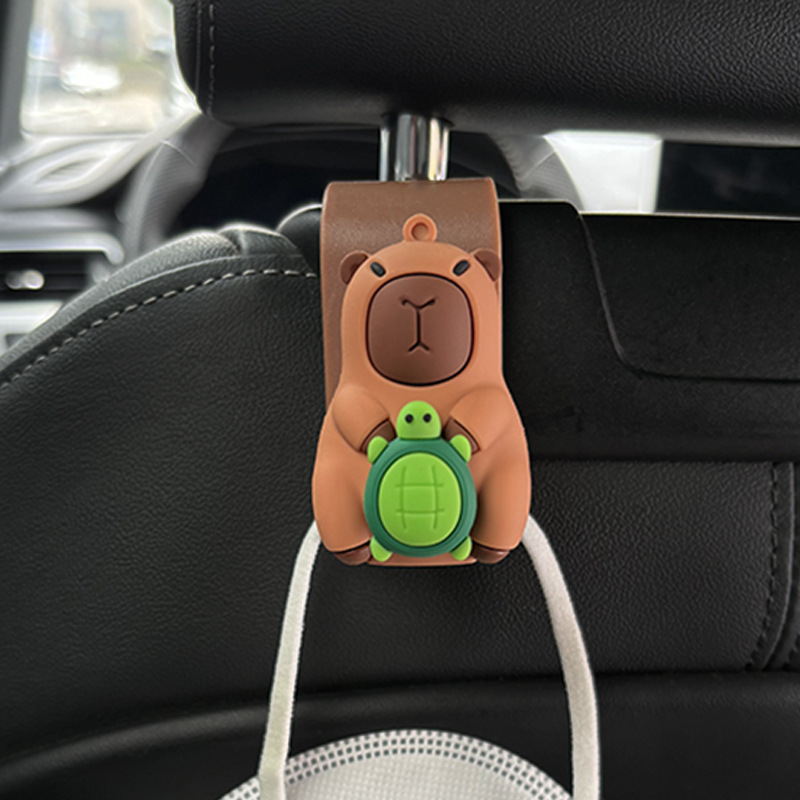 Cabi Barra Carpincho nariz tortuga gancho para coche respaldo del asiento accesorios para coche almacenamiento lindo gancho multifunción