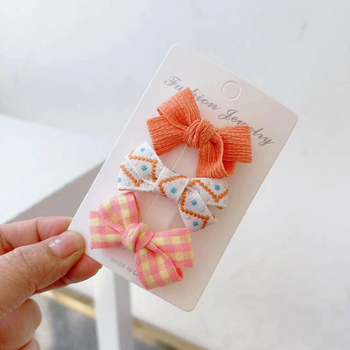 Korean style children's hairpin bow new cute little girl floral hair accessories girls hairpin bangs side clip wholesale