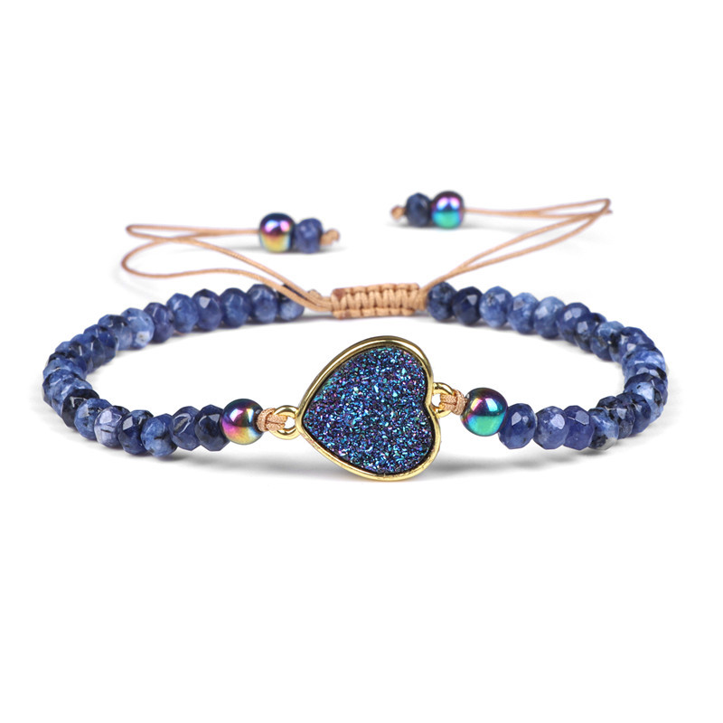 Pulseira de pedra natural ajustável trançada com cristal_voghion.com