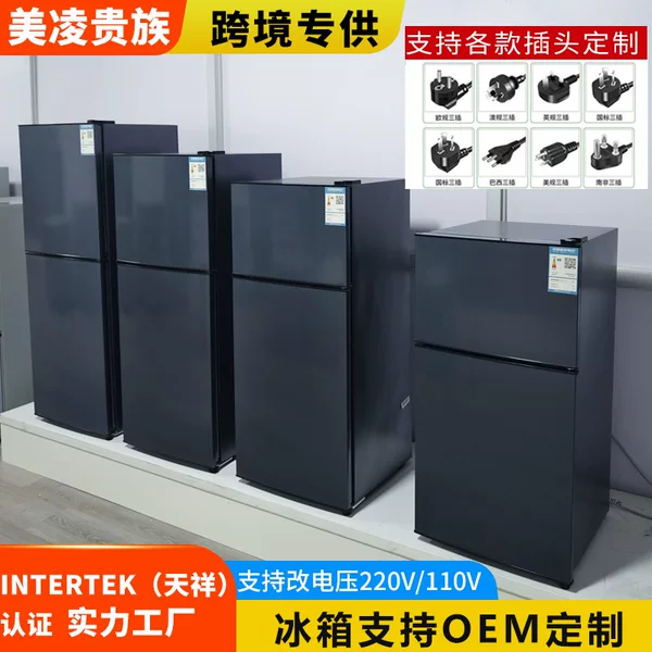 [Strictly Selected] Exported Cross-Border Double-Door Refrigerator 110V/220V Us Standard Fridge Refrigerator