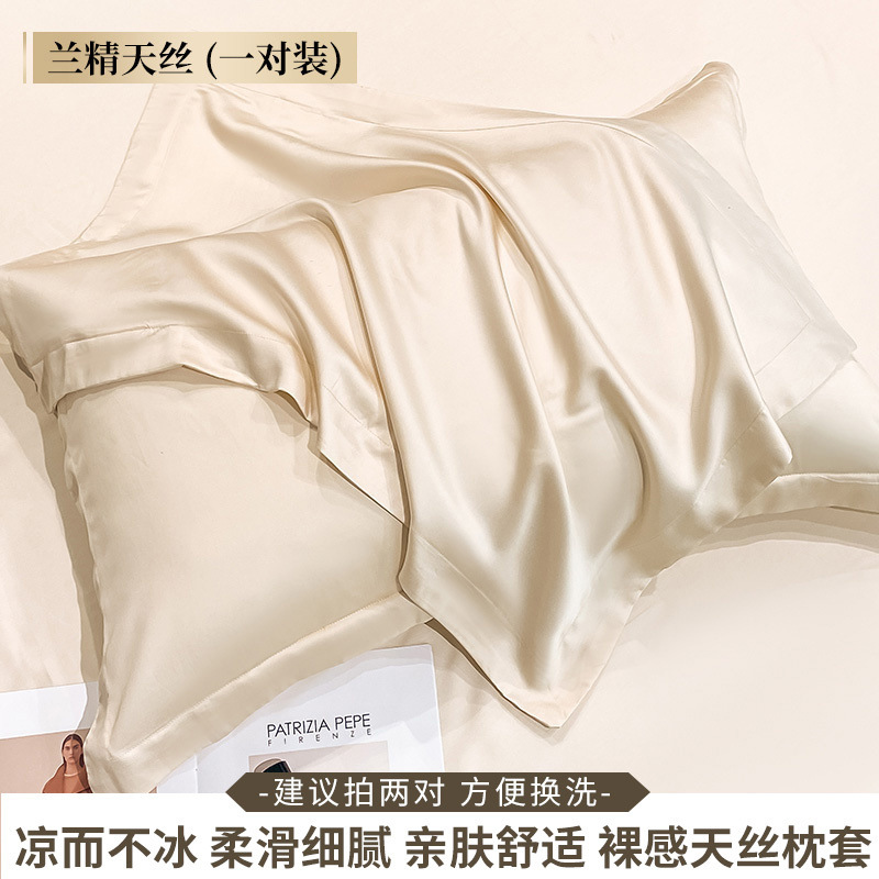 Funda de almohada de verano Tensi Funda de almohada de seda Un par de fundas de almohada de seda de hielo 48cmx74cm2024 Nuevo 2