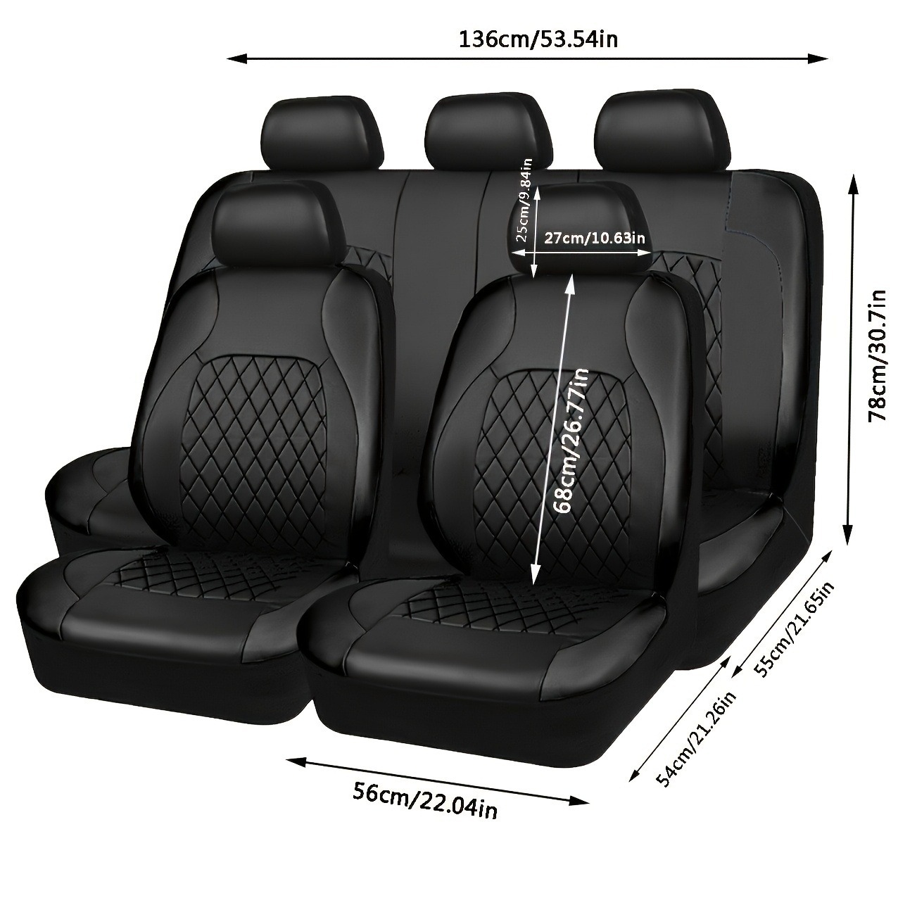 Cross-border foreign trade car seat covers, single-line diamond quilted embroidery, bracket leather, PU leather, Mexico, universal seat covers