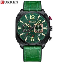 CURREN/卡瑞恩新款8398男表时尚防水男表皮带六针日历石英表手表