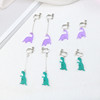 Acrylic dinosaur, pendant, earrings, European style, handmade, Birthday gift