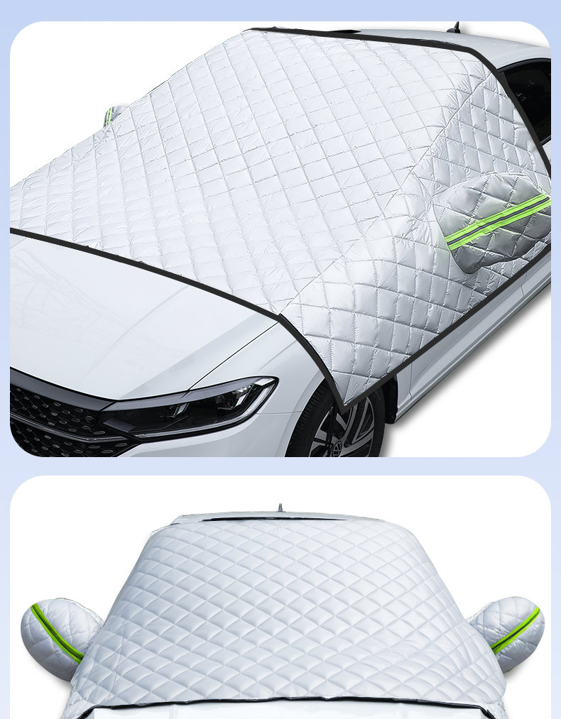 Car Front Windshield Snow Cover Glass Frost-Proof Anti-Freeze Anti-Snow Half Car Cover Cloth Winter Thickened Car Cover for Winter